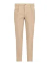 Incotex Straight-leg Cotton Trousers In Brown