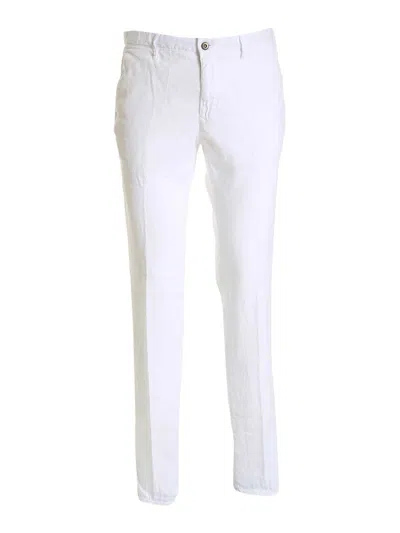 Incotex Slim Fit Pants In White In Blanco