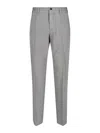 Incotex High-waisted Grey Chino Pants With Straight Leg Design In Gray