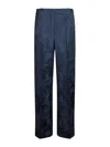 Incotex Tailored Blue Trousers With Subtle Floral Pattern