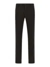 Incotex Vichy Patterned Wool Pants In Black