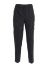 Incotex Wool Pants In Black In Negro