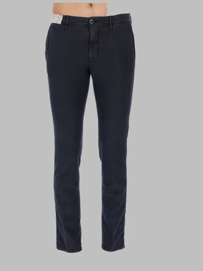 Incotex Tailored Slim-fit Pants With Patch Logo Detail In Black