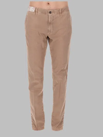 Incotex Pantalone Con Patch Logo In Brown