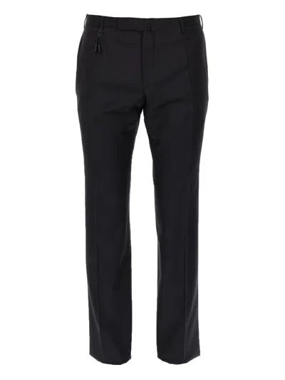 Incotex Wool Trousers For Men In Black