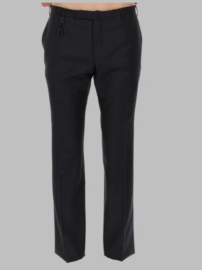 Incotex Wool Trousers For Men In Black