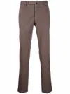 Incotex Tailored Brown Trousers With Comfortable Cotton-elastane Blend In Marrone C