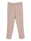 Incotex Tailored Trousers With Cuffed Hem And Pockets In Pink
