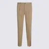 Incotex Relaxed Trousers With Pleated Front And Pockets In Brown