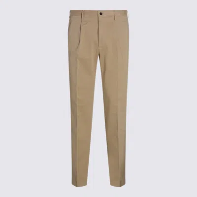 Incotex Relaxed Trousers With Pleated Front And Pockets In Burgundy