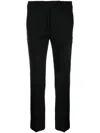 Incotex Straight-leg And Mid-rise Wool Tailored Trousers Clothing In Black