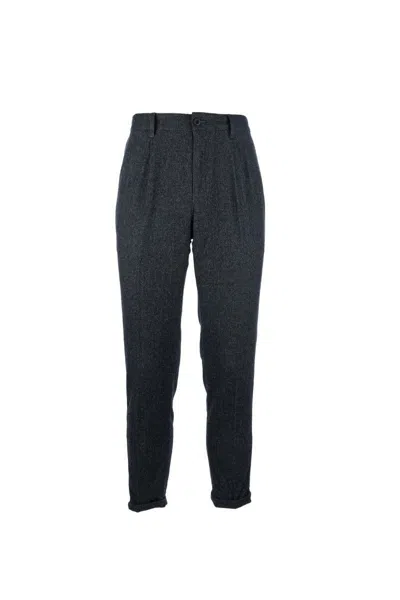 Incotex Pressed-crease Trousers In Black