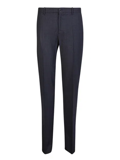Incotex Elasticated-waist Straight-leg Trousers In Blue