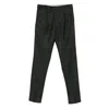 Incotex Pleated Checked Trousers In Black