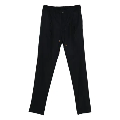 Incotex Drawstring Straight-leg Trousers In Black