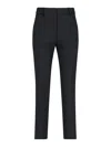 Incotex Straight-leg Tailored Pants With Subtle Hem Detailing In Black