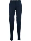 Incotex Green Linen Cotton Trousers In Blue
