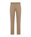 Incotex Chino Trousers With Linen And Cotton Pleats In Brown