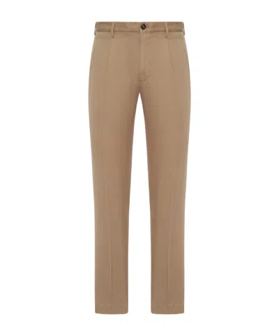 INCOTEX LOGO-PATCH TROUSERS