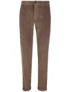 Incotex Trousers Back Side Pockets Belt Loops In Brown