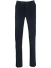 Incotex Stretch-cotton Tapered Trousers In Blue