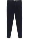 Incotex Dark Blue Cotton Blend Chino Trousers In Blue