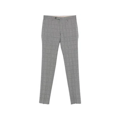 Incotex Check Trousers In Gray