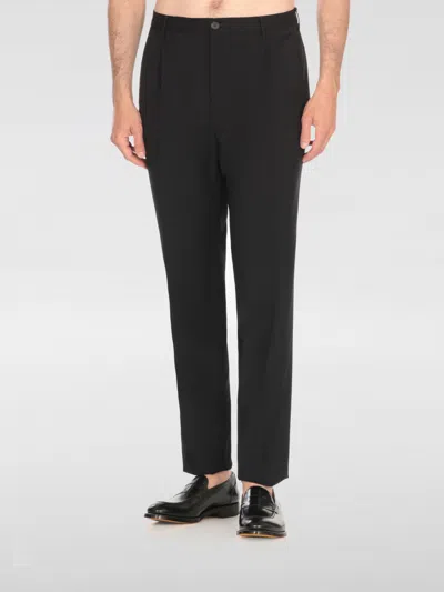 Incotex Pantalone  In Lana Vergine In Black