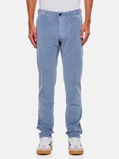 Incotex Velvet Trousers In Blue