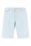 Incotex Pastel Light Blue Cotton Bermuda Shorts In Blue