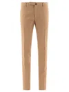 Incotex Slim Fit Trousers In Beige Certified Doeskin