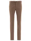 Incotex Tailored Brown Trousers With Comfortable Cotton-elastane Blend