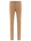 Incotex Slim Fit Trousers In Beige Certified Doeskin In Beige