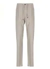 Incotex Pleated Front Straight Leg Trousers In Brown