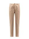 Incotex Pattern 54 Stretch Cotton Trouser With Pinces In Beige
