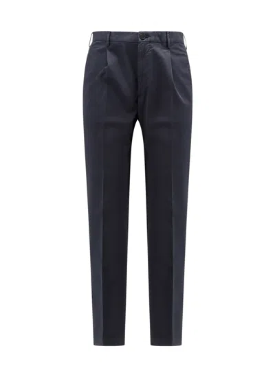 Incotex Pattern 54 Stretch Cotton Trouser With Pinces In Navy