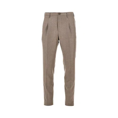 Incotex 'pattern 54' Super 100's Wool Pants In Brown