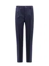 Incotex Pattern 54 Virgin Wool Trouser With Pinces In Blue