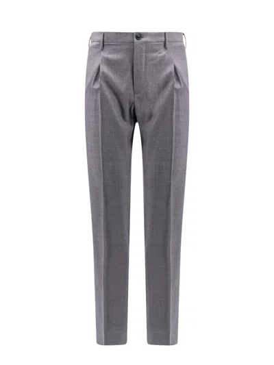 Incotex Pattern 54 Virgin Wool Trouser With Pinces In Grey