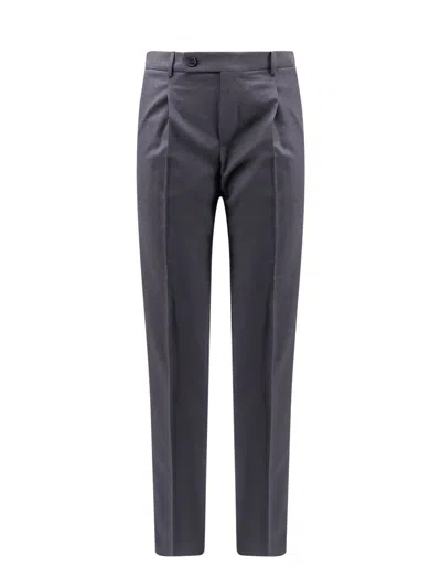Incotex Pattern 54 Virgin Wool Trouser With Pinces In Grey