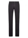 Incotex Pinstripe Cotton Regular Jeans In Gray