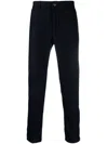 Incotex Pinstripe Straight-leg Trousers In Blue
