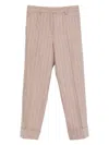 Incotex Tailored Trousers With Cuffed Hem And Pockets In Pink