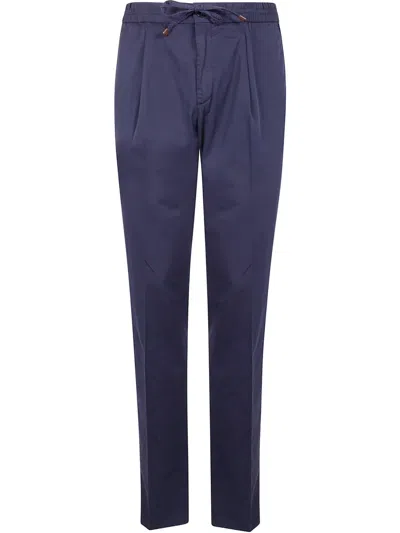 Incotex Pleat-detail Trousers In Blau