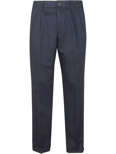 Incotex Pleat-detail Trousers In Blue