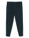 Incotex Pleated Cuffed-hem Trousers In Blue