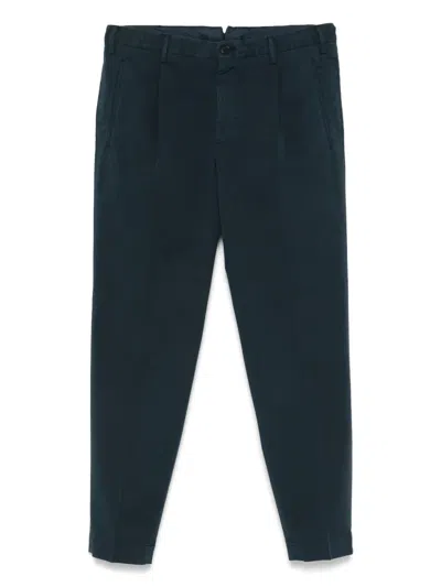 Incotex Pleat-detail Trousers In Blue