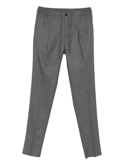 INCOTEX PLEAT-DETAIL TROUSERS