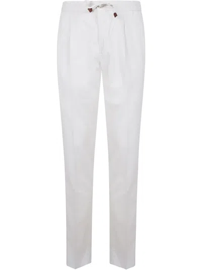 Incotex Pleat-detail Trousers In White