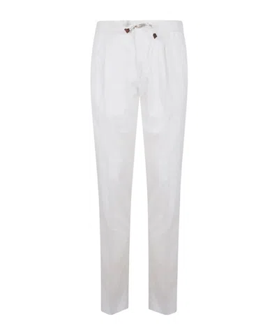 INCOTEX PLEAT-DETAIL TROUSERS